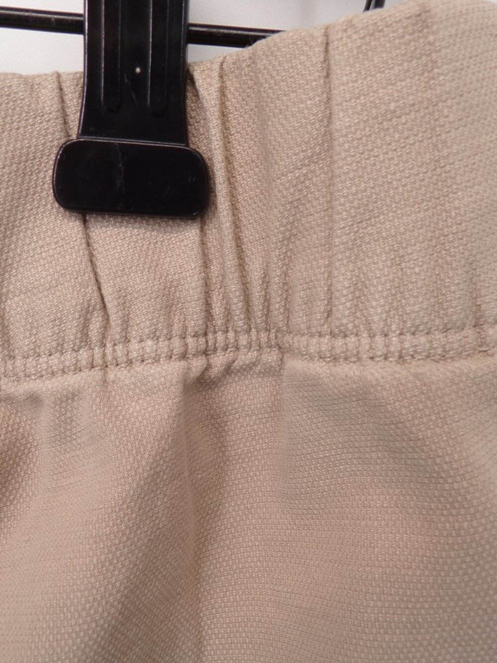 Eileen Fisher Cotton Hemp Strait Pant Elasitc Waist Ankle Length Beige Size M - Picture 3 of 8